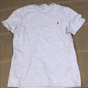 Polo crew neck T-shirt light blue
